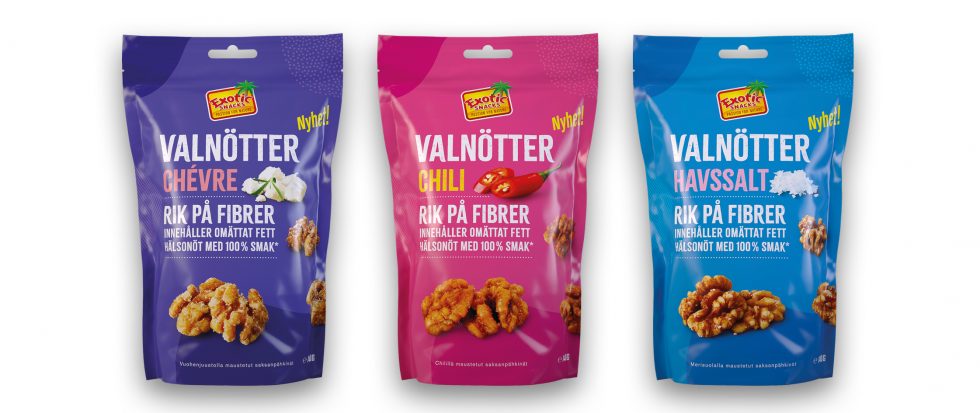 Valnet Snacks Premium Snacks Nordic: Äntligen smaksatta valnötter – Exotic Snacks ...