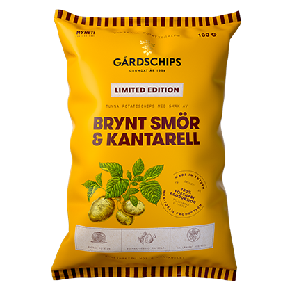 Premium Snacks Nordic AB (publ): Favorit i repris – Gårdschips lanserar Brynt smör & Kantarell Limited Edition